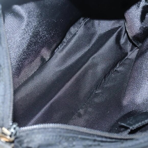 GUCCI GG Canvas Shoulder Bag Black Gold 019 0375 Auth 141991 - Picture 10 of 16